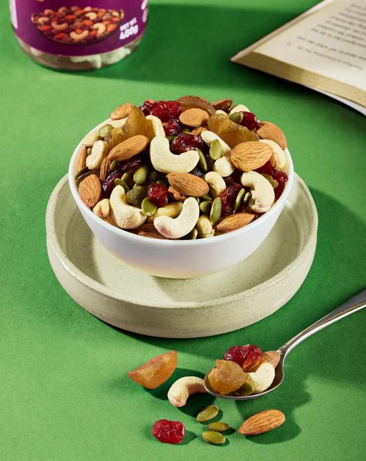 Big Pantry Superfood Trail Mix with Amla scooped serving in a bowl
